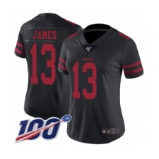 Women's San Francisco 49ers #13 Richie James Black Vapor Untouchable Limited Player 100th Season Football Jersey