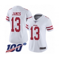 Women's San Francisco 49ers #13 Richie James White Vapor Untouchable Limited Player 100th Season Football Jersey