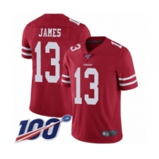 Youth San Francisco 49ers #13 Richie James Red Team Color Vapor Untouchable Limited Player 100th Season Football Jersey
