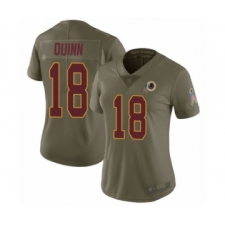 Women's Washington Redskins #18 Trey Quinn Limited Olive 2017 Salute to Service Football Jersey