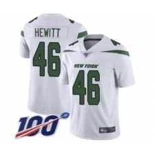 Men's New York Jets #46 Neville Hewitt White Vapor Untouchable Limited Player 100th Season Football Jersey