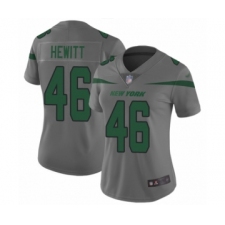 Women's New York Jets #46 Neville Hewitt Limited Gray Inverted Legend Football Jersey