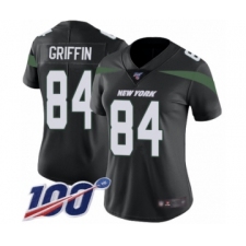 Women's New York Jets #84 Ryan Griffin Black Alternate Vapor Untouchable Limited Player 100th Season Football Jersey