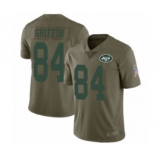 Youth New York Jets #84 Ryan Griffin Limited Olive 2017 Salute to Service Football Jersey