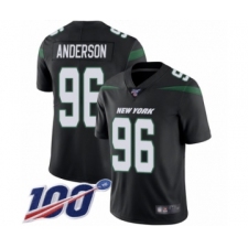 Youth New York Jets #96 Henry Anderson Black Alternate Vapor Untouchable Limited Player 100th Season Football Jersey