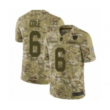 Youth Oakland Raiders #6 A.J. Cole Limited Camo 2018 Salute to Service Football Jersey