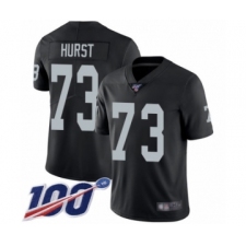 Men's Oakland Raiders #73 Maurice Hurst Black Team Color Vapor Untouchable Limited Player 100th Season Football Jersey