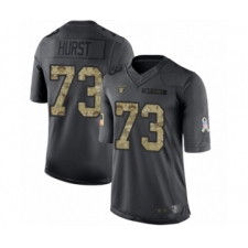 Men's Oakland Raiders #73 Maurice Hurst Limited Black 2016 Salute to Service Football Jersey