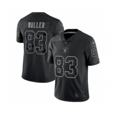 Men's Las Vegas Raiders #83 Darren Waller Black Reflective Limited Stitched Football Jersey