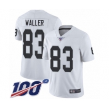 Men's Oakland Raiders #83 Darren Waller White Vapor Untouchable Limited Player 100th Season Football Jersey