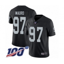 Youth Oakland Raiders #97 Josh Mauro Black Team Color Vapor Untouchable Limited Player 100th Season Football Jersey