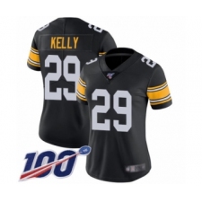 Women's Pittsburgh Steelers #29 Kam Kelly Black Alternate Vapor Untouchable Limited Player 100th Season Football Jersey