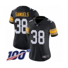 Women's Pittsburgh Steelers #38 Jaylen Samuels Black Alternate Vapor Untouchable Limited Player 100th Season Football Jersey