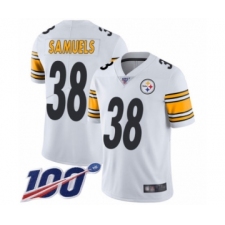 Youth Pittsburgh Steelers #38 Jaylen Samuels White Vapor Untouchable Limited Player 100th Season Football Jersey