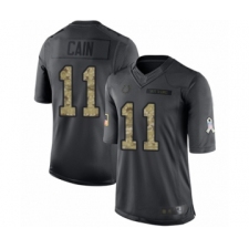 Youth Indianapolis Colts #11 Deon Cain Limited Black 2016 Salute to Service Football Jersey