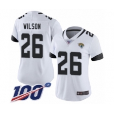 Women's Jacksonville Jaguars #26 Jarrod Wilson White Vapor Untouchable Limited Player 100th Season Football Jersey