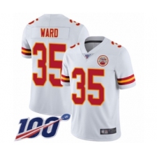 Youth Kansas City Chiefs #35 Charvarius Ward White Vapor Untouchable Limited Player 100th Season Football Jersey