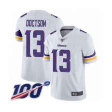 Men's Minnesota Vikings #13 Josh Doctson White Vapor Untouchable Limited Player 100th Season Football Jersey
