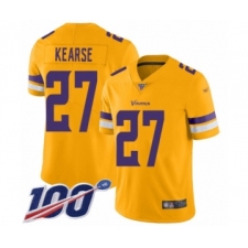 Men's Minnesota Vikings #27 Jayron Kearse Limited Gold Inverted Legend 100th Season Football Jersey