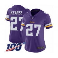 Women's Minnesota Vikings #27 Jayron Kearse Purple Team Color Vapor Untouchable Limited Player 100th Season Football Jersey
