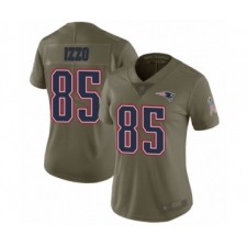 Women's New England Patriots #85 Ryan Izzo Limited Olive 2017 Salute to Service Football Jersey
