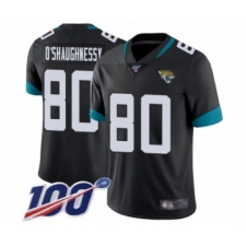 Men's Jacksonville Jaguars #80 James O'Shaughnessy Black Team Color Vapor Untouchable Limited Player 100th Season Football Jersey