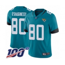 Men's Jacksonville Jaguars #80 James O'Shaughnessy Teal Green Alternate Vapor Untouchable Limited Player 100th Season Football Jersey