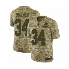 Men's Washington Redskins #34 Wendell Smallwood Limited Camo 2018 Salute to Service Football Jersey