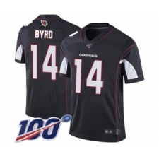 Men's Arizona Cardinals #14 Damiere Byrd Black Alternate Vapor Untouchable Limited Player 100th Season Football Jersey