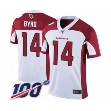 Men's Arizona Cardinals #14 Damiere Byrd White Vapor Untouchable Limited Player 100th Season Football Jersey