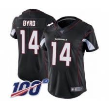Women's Arizona Cardinals #14 Damiere Byrd Black Alternate Vapor Untouchable Limited Player 100th Season Football Jersey