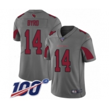 Youth Arizona Cardinals #14 Damiere Byrd Limited Silver Inverted Legend 100th Season Football Jersey