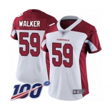 Women's Arizona Cardinals #59 Joe Walker White Vapor Untouchable Limited Player 100th Season Football Jersey