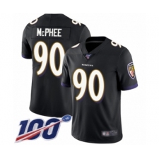 Men's Baltimore Ravens #90 Pernell McPhee Black Alternate Vapor Untouchable Limited Player 100th Season Football Jersey
