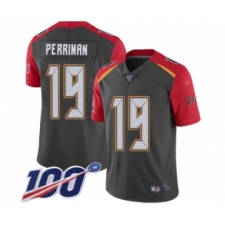 Men's Tampa Bay Buccaneers #19 Breshad Perriman Limited Gray Inverted Legend 100th Season Football Jersey
