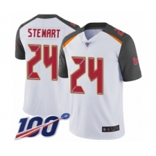 Youth Tampa Bay Buccaneers #24 Darian Stewart White Vapor Untouchable Limited Player 100th Season Football Jersey