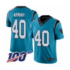 Youth Carolina Panthers #40 Alex Armah Blue Alternate Vapor Untouchable Limited Player 100th Season Football Jersey