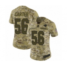 Women's Carolina Panthers #56 Jermaine Carter Limited Camo 2018 Salute to Service Football Jersey