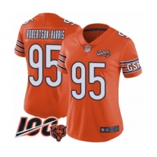 Women's Chicago Bears #95 Roy Robertson-Harris Orange Alternate 100th Season Limited Football Jersey
