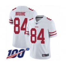 Men's San Francisco 49ers #84 Kendrick Bourne White Vapor Untouchable Limited Player 100th Season Football Jersey