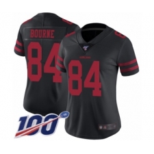 Women's San Francisco 49ers #84 Kendrick Bourne Black Vapor Untouchable Limited Player 100th Season Football Jersey
