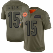 Women's Cincinnati Bengals #15 Damion Willis Limited Camo 2019 Salute to Service Football Jersey