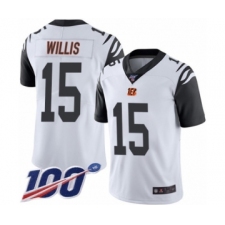 Youth Cincinnati Bengals #15 Damion Willis Limited White Rush Vapor Untouchable 100th Season Football Jersey