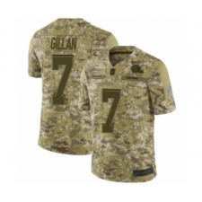 Men's Cleveland Browns #7 Jamie Gillan Limited Camo 2018 Salute to Service Football Jersey