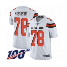 Youth Cleveland Browns #78 Greg Robinson White Vapor Untouchable Limited Player 100th Season Football Jersey