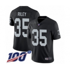 Men's Oakland Raiders #35 Curtis Riley Black Team Color Vapor Untouchable Limited Player 100th Season Football Jersey