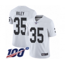 Men's Oakland Raiders #35 Curtis Riley White Vapor Untouchable Limited Player 100th Season Football Jersey