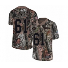 Men's New York Jets #61 Alex Lewis Limited Camo Rush Realtree Football Jersey