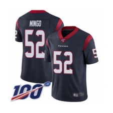 Men's Houston Texans #52 Barkevious Mingo Navy Blue Team Color Vapor Untouchable Limited Player 100th Season Football Jersey