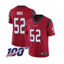 Men's Houston Texans #52 Barkevious Mingo Red Alternate Vapor Untouchable Limited Player 100th Season Football Jersey
